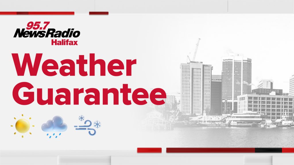 95.7 NewsRadio Halifax weather guarantee graphic