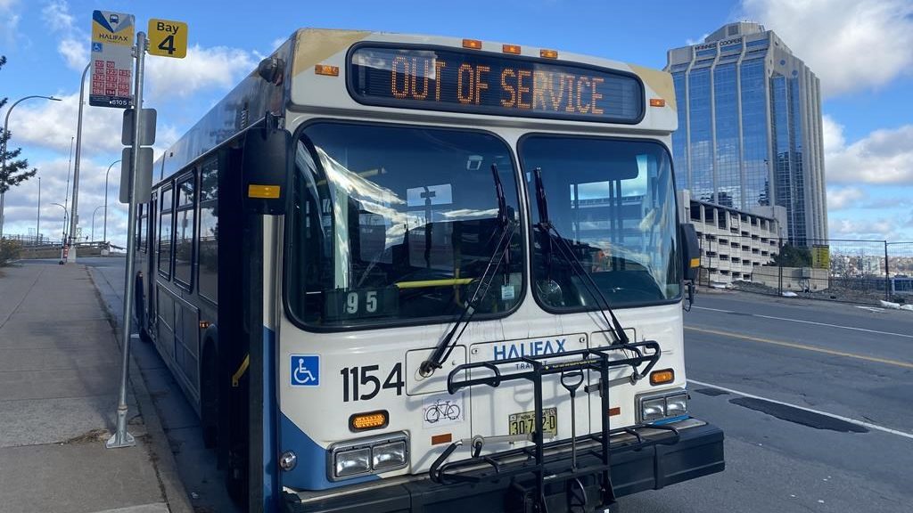 A transit bus shown