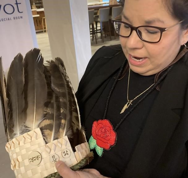 As N.S. regional chief takes office, her headdress tells a story of her passions