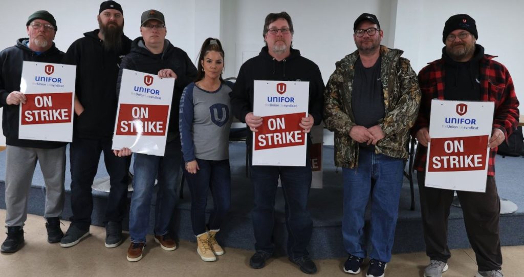 Workers at Autoport on strike