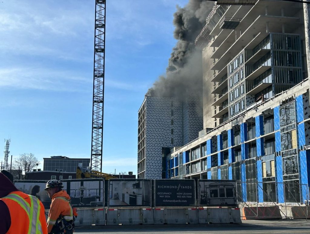 Crews battle fire at under-construction building in north end Halifax