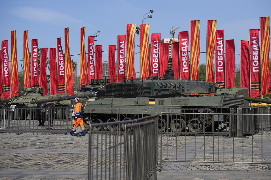 Kremlin parades Western equipment captured from Ukrainian army at Moscow exhibition