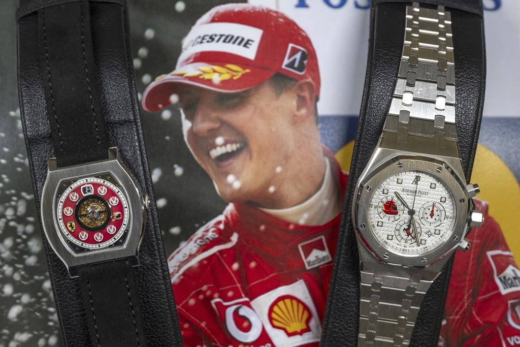 8 watches owned by Formula One great Michael Schumacher are going up for auction