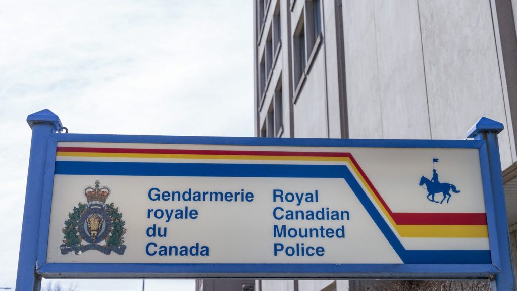 Signage shows RCMP