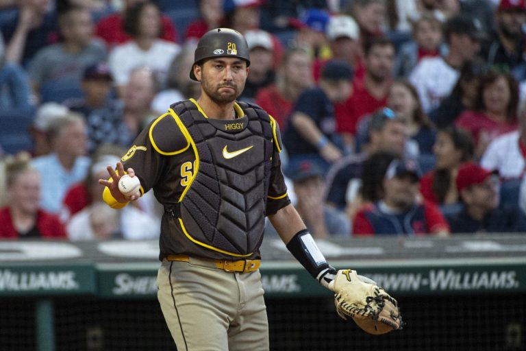 Padres catcher Kyle Higashioka receives replica medal for grandfather's