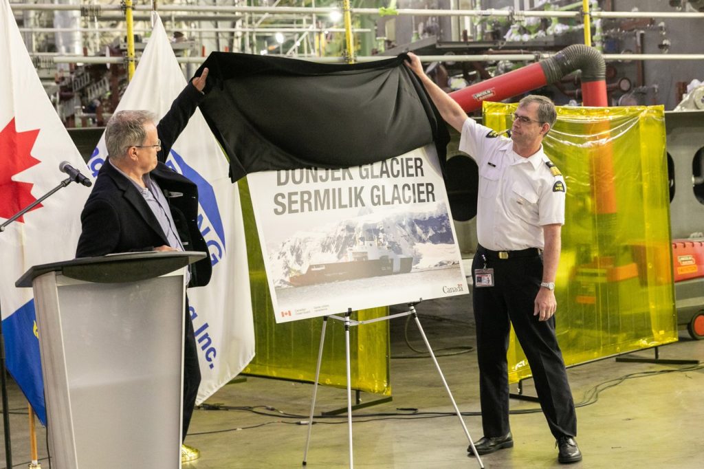 Two Canadian Coast Guard Arctic patrol ships named after northern glaciers