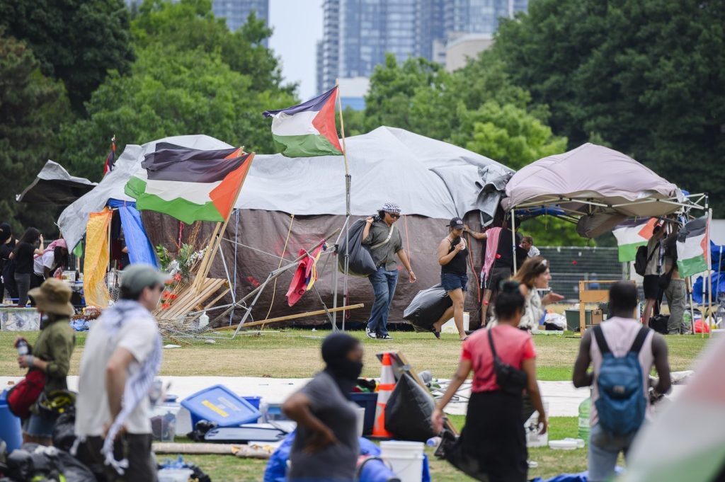 Pro-Palestinian protesters leave UofT encampment ahead of court-ordered deadline