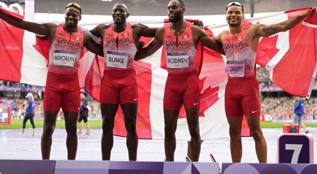 Andre De Grasse paces Canada to gold medal upset in men's 4x100 relay