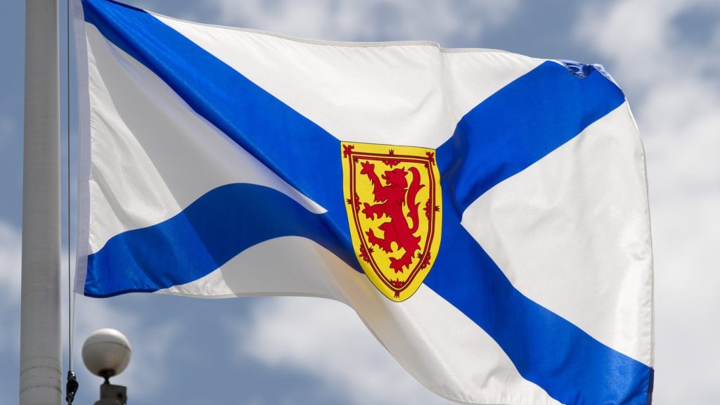 Elementary students in Nova Scotia’s public schools will be the first to get servings from a new provincial school lunch program in October. Nova Scotia's provincial flag flies on a flagpole in Ottawa, Friday, July 3, 2020. THE CANADIAN PRESS/Adrian Wyld