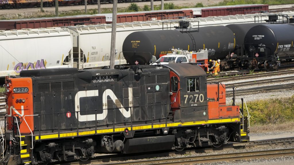 CN rail trains are shown