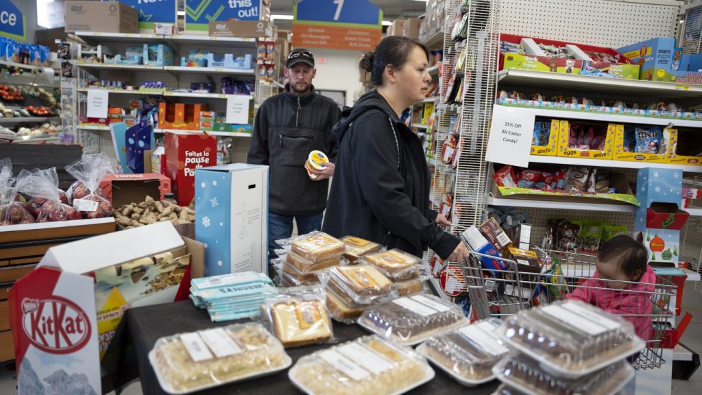 people in a grocery store