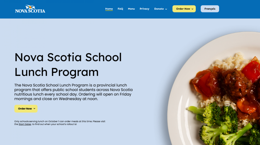 Orders now being taken for School Lunch program at first 28 schools