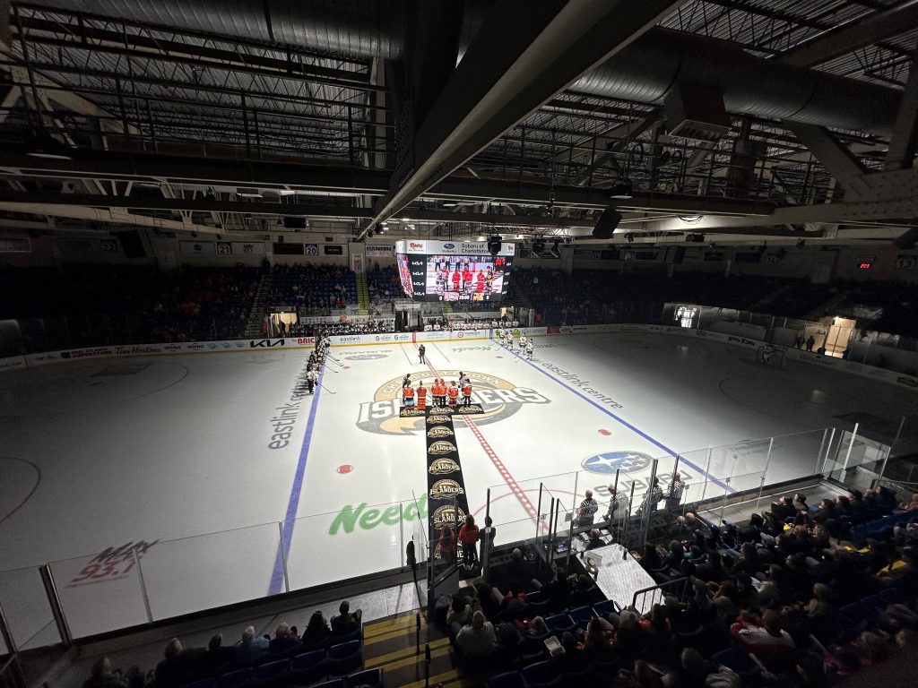 hockey players on the ice in Charlottetown