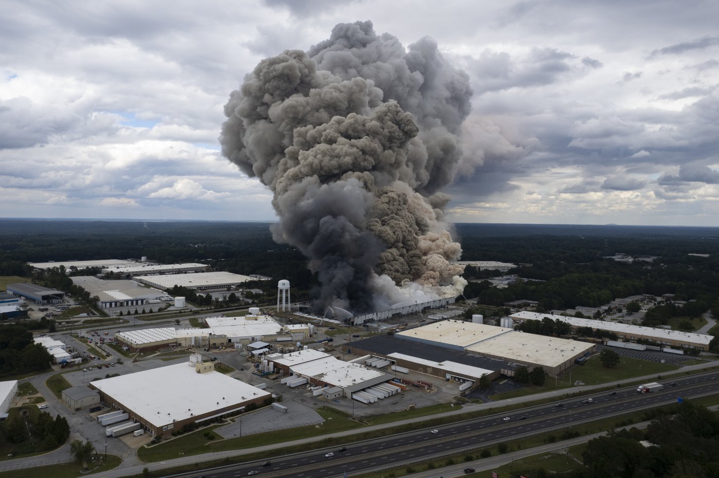 Interstate is closed outside Atlanta as residents evacuate due to a
