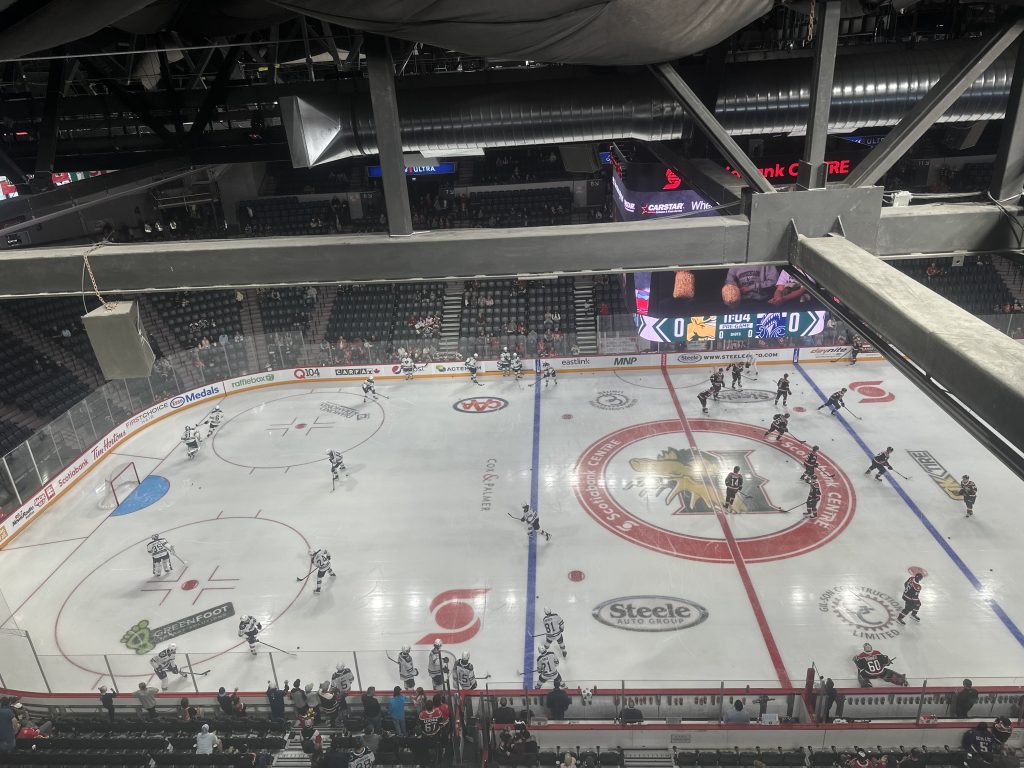 halifax mooseheads playing rimouski oceanic on the ice at Scotiabank Centre in Halifax