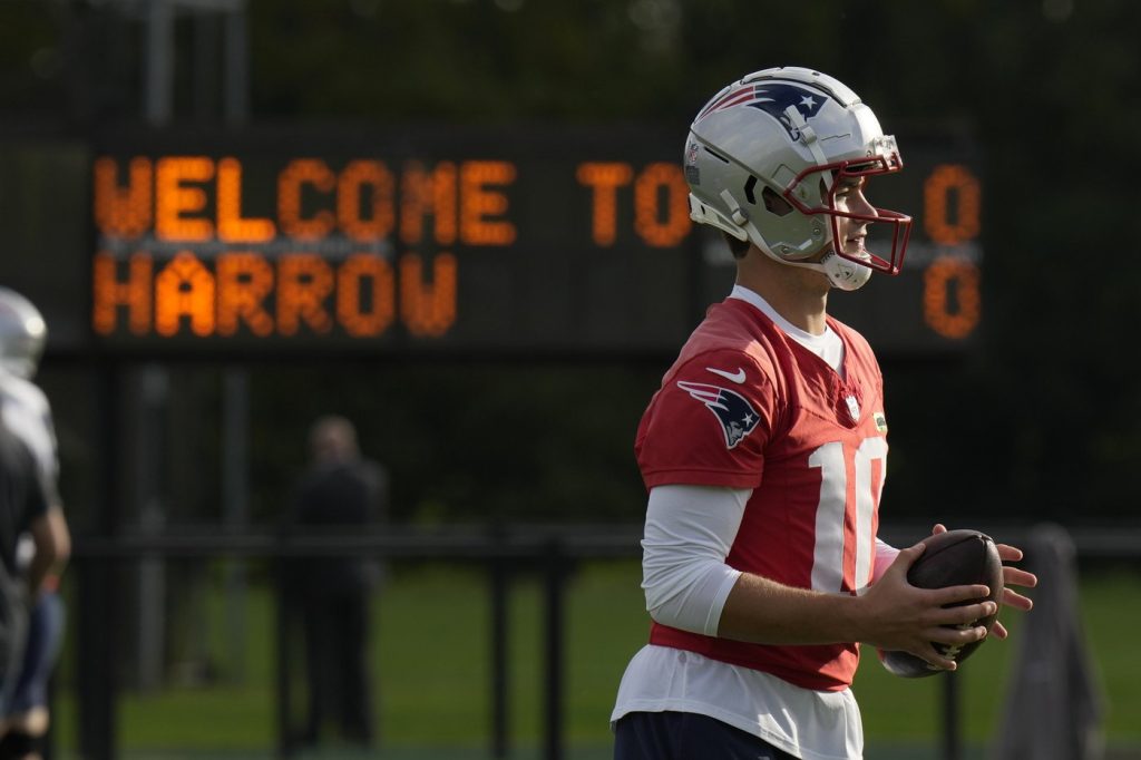 Patriots practice on Winston Churchill's old stomping grounds in London